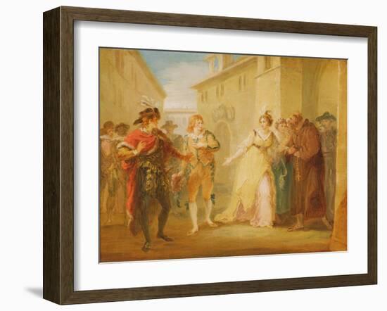 The Revelation of Olivia's Betrothal, from Act V, Scene I of 'Twelfth Night', C.1790-William Hamilton-Framed Giclee Print