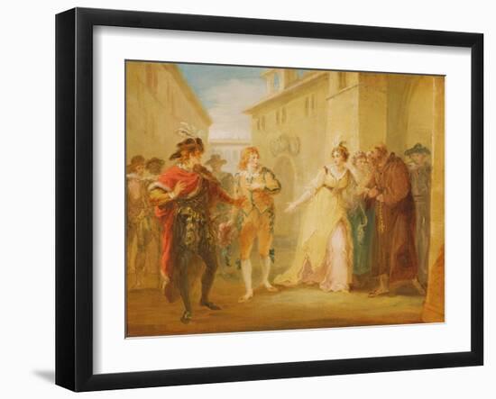 The Revelation of Olivia's Betrothal, from Act V, Scene I of 'Twelfth Night', C.1790-William Hamilton-Framed Giclee Print