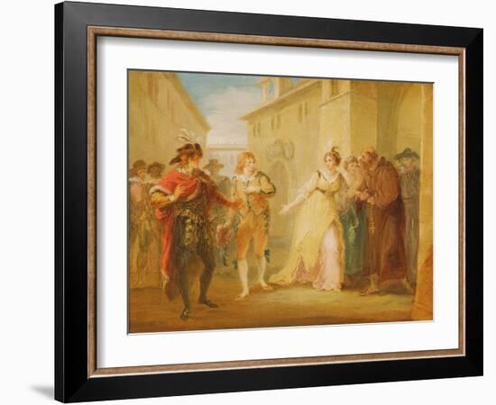 The Revelation of Olivia's Betrothal, from Act V, Scene I of 'Twelfth Night', C.1790-William Hamilton-Framed Giclee Print