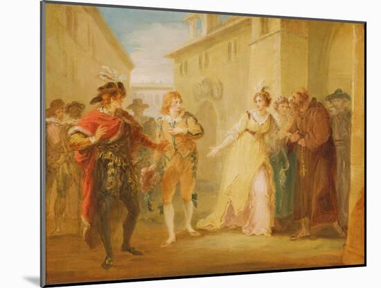 The Revelation of Olivia's Betrothal, from Act V, Scene I of 'Twelfth Night', C.1790-William Hamilton-Mounted Giclee Print