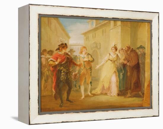The Revelation of Olivia's Betrothal, from Act V, Scene I of 'Twelfth Night', C.1790-William Hamilton-Framed Premier Image Canvas