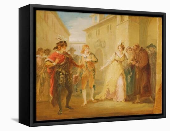 The Revelation of Olivia's Betrothal, from Act V, Scene I of 'Twelfth Night', C.1790-William Hamilton-Framed Premier Image Canvas