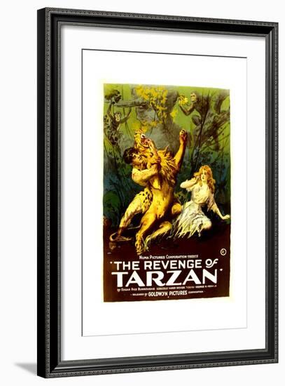 THE REVENGE OF TARZAN, from left: Gene Pollar, Karla Schramm, 1920-null-Framed Art Print