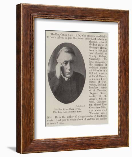 The Reverend Canon Knox Little, Who Joins Lord Roberts's Force-null-Framed Giclee Print
