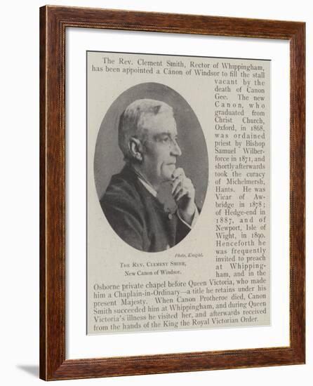 The Reverend Clement Smith, New Canon of Windsor-null-Framed Giclee Print