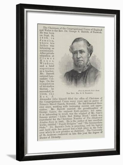 The Reverend Dr G S Barrett-null-Framed Giclee Print