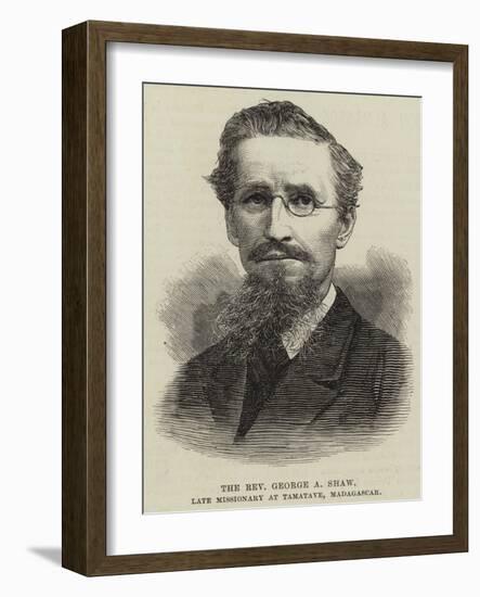 The Reverend George a Shaw, Late Missionary at Tamatave, Madagascar-null-Framed Giclee Print