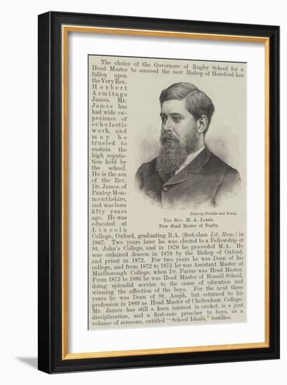 The Reverend H a James, New Head Master of Rugby-null-Framed Giclee Print