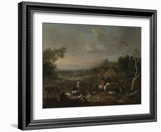 The Reverend Jemmet Browne at a Meet of Foxhounds, C.1730-Peter Tillemans-Framed Giclee Print