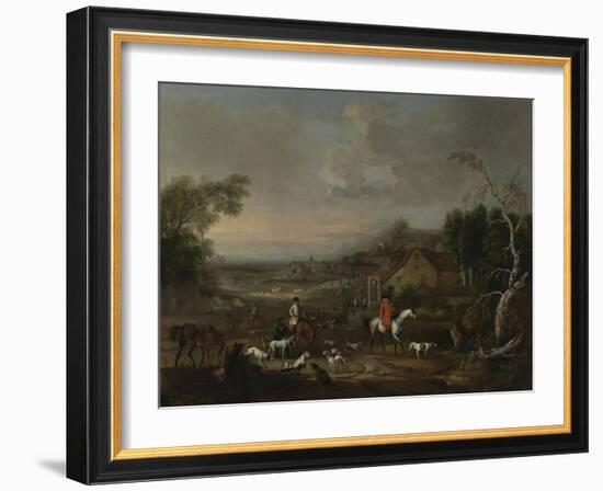 The Reverend Jemmet Browne at a Meet of Foxhounds, C.1730-Peter Tillemans-Framed Giclee Print