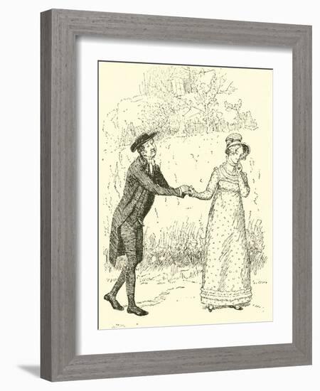 The Reverend Mr Collins Makes Love-Hugh Thomson-Framed Giclee Print