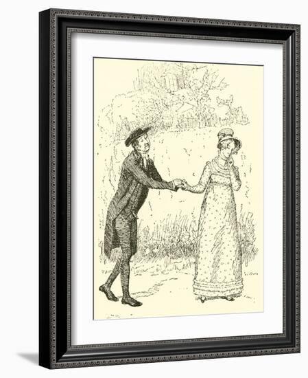 The Reverend Mr Collins Makes Love-Hugh Thomson-Framed Giclee Print