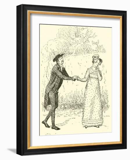 The Reverend Mr Collins Makes Love-Hugh Thomson-Framed Giclee Print