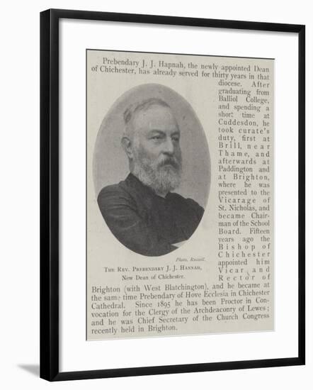 The Reverend Prebendary J J Hannah, New Dean of Chichester-null-Framed Giclee Print