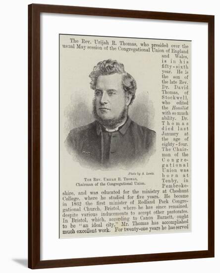 The Reverend Urijah R Thomas, Chairman of the Congregational Union-null-Framed Giclee Print
