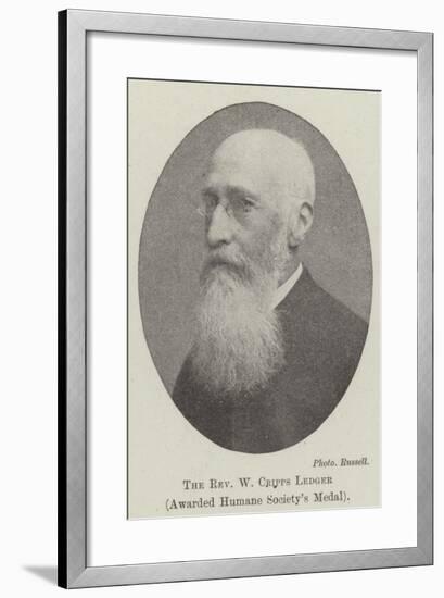 The Reverend W Cripps Ledger, Awarded Humane Society's Medal-null-Framed Giclee Print