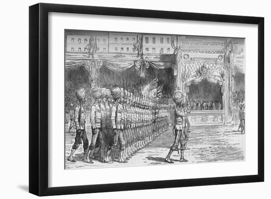 'The Review at Cairo: March Past of the Beloochees', c1880-Unknown-Framed Giclee Print