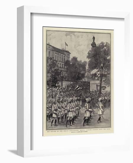 The Review of the Indian Contingents, Bengal Lancers Passing Down the Mall-null-Framed Giclee Print