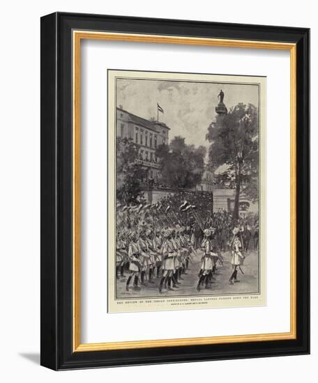The Review of the Indian Contingents, Bengal Lancers Passing Down the Mall-null-Framed Giclee Print