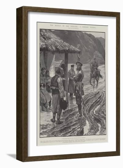 The Revolt in the Balkans, a Border Patrol-Richard Caton Woodville II-Framed Giclee Print