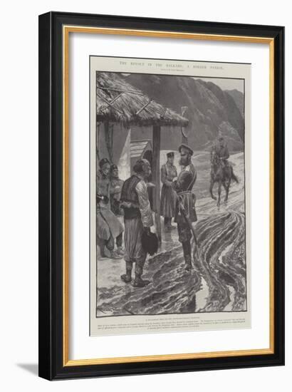 The Revolt in the Balkans, a Border Patrol-Richard Caton Woodville II-Framed Giclee Print