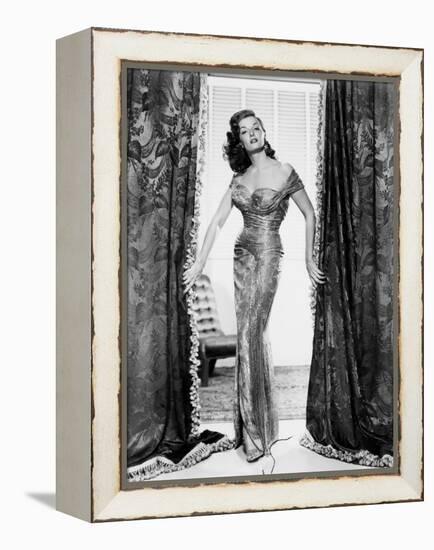 The Revolt of Mamie Stover, Jane Russell, in a Gown by William Travilla, 1956-null-Framed Stretched Canvas