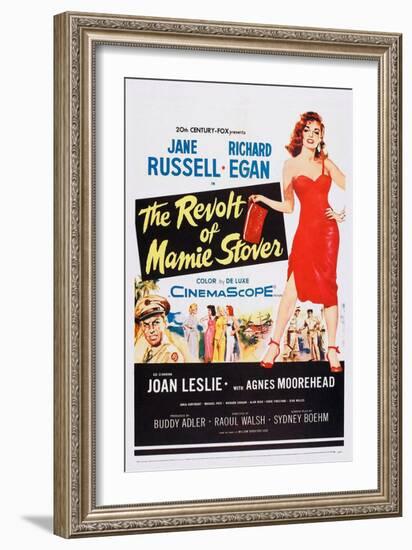 The Revolt of Mamie Stover, Left: Richard Egan; Right: Jane Russell, 1956-null-Framed Art Print