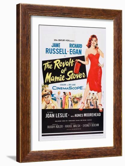 The Revolt of Mamie Stover, Left: Richard Egan; Right: Jane Russell, 1956-null-Framed Art Print