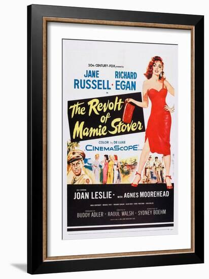 The Revolt of Mamie Stover, Left: Richard Egan; Right: Jane Russell, 1956-null-Framed Art Print