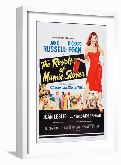 The Revolt of Mamie Stover, Left: Richard Egan; Right: Jane Russell, 1956-null-Framed Art Print
