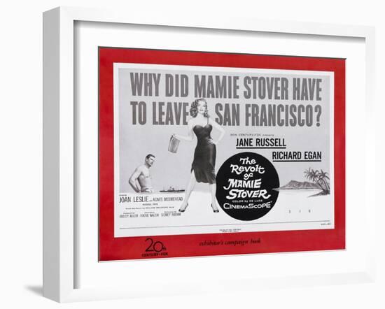 The Revolt of Mamie Stover, UK Movie Poster, 1956-null-Framed Art Print