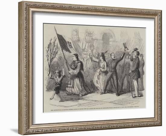 The Revolution in Naples, Street Scene in Naples the Day after the Arrival of Garibaldi-Thomas Nast-Framed Giclee Print