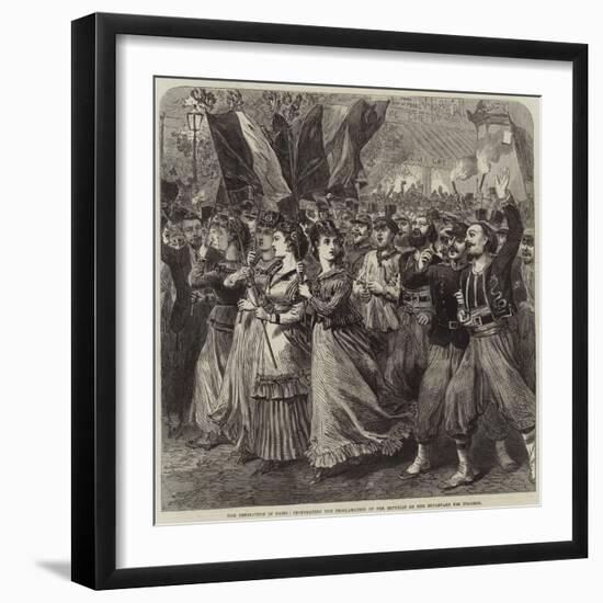 The Revolution in Paris, Celebrating the Proclamation of the Republic on the Boulevard Des Italiens-Arthur Hopkins-Framed Giclee Print