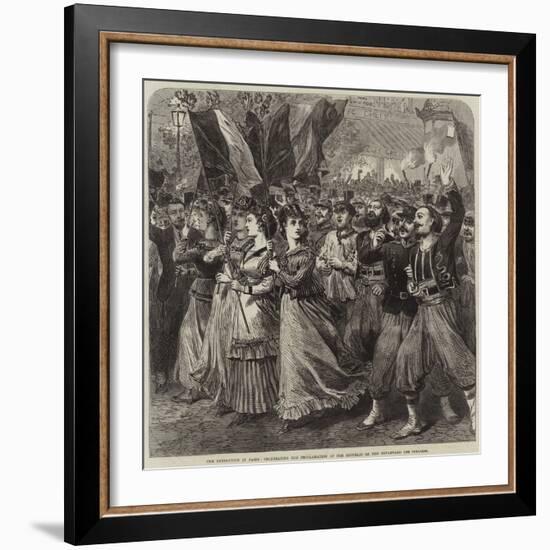 The Revolution in Paris, Celebrating the Proclamation of the Republic on the Boulevard Des Italiens-Arthur Hopkins-Framed Giclee Print