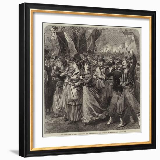 The Revolution in Paris, Celebrating the Proclamation of the Republic on the Boulevard Des Italiens-Arthur Hopkins-Framed Giclee Print