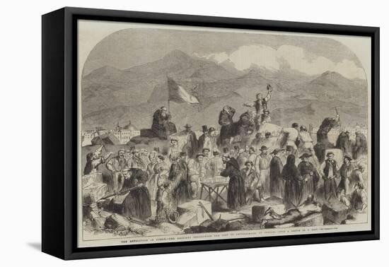 The Revolution in Sicily, the Sicilians Demolishing the Fort of Castellamare, at Palermo-Thomas Nast-Framed Premier Image Canvas