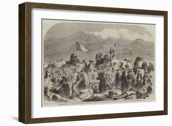 The Revolution in Sicily, the Sicilians Demolishing the Fort of Castellamare, at Palermo-Thomas Nast-Framed Giclee Print