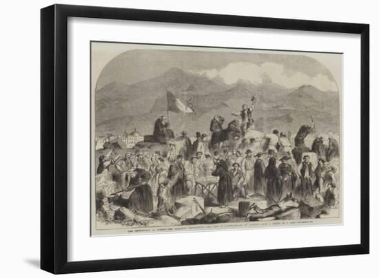 The Revolution in Sicily, the Sicilians Demolishing the Fort of Castellamare, at Palermo-Thomas Nast-Framed Giclee Print