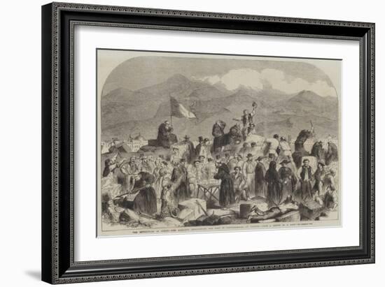 The Revolution in Sicily, the Sicilians Demolishing the Fort of Castellamare, at Palermo-Thomas Nast-Framed Giclee Print