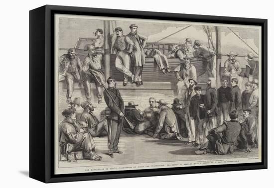 The Revolution in Sicily, Volunteers on Board the Washington Proceeding to Palermo-Thomas Nast-Framed Premier Image Canvas