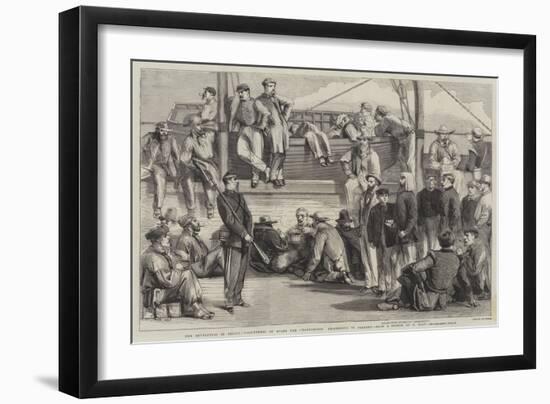 The Revolution in Sicily, Volunteers on Board the Washington Proceeding to Palermo-Thomas Nast-Framed Giclee Print