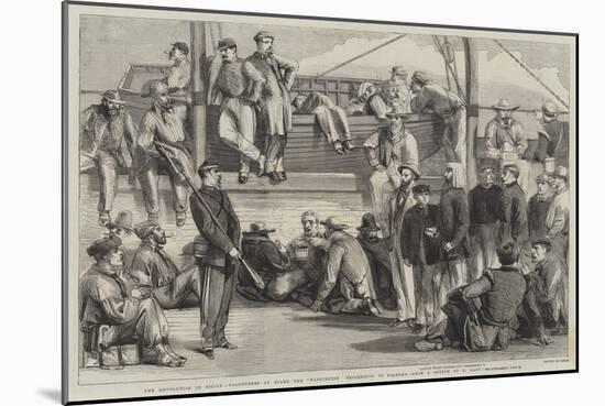 The Revolution in Sicily, Volunteers on Board the Washington Proceeding to Palermo-Thomas Nast-Mounted Giclee Print