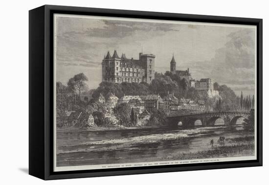 The Revolution in Spain, Chateau at Pau, the Residence of the Ex-Queen Isabella of Spain-Samuel Read-Framed Premier Image Canvas
