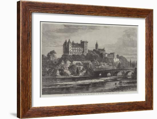 The Revolution in Spain, Chateau at Pau, the Residence of the Ex-Queen Isabella of Spain-Samuel Read-Framed Giclee Print