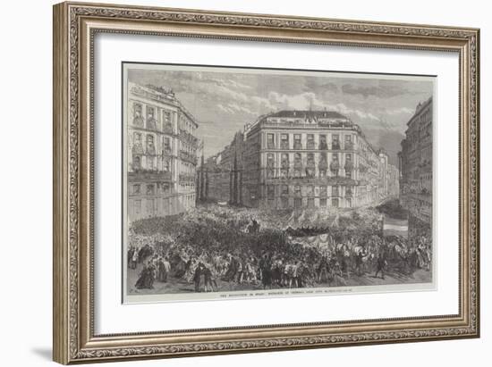 The Revolution in Spain, Entrance of General Prim into Madrid-Charles Robinson-Framed Giclee Print