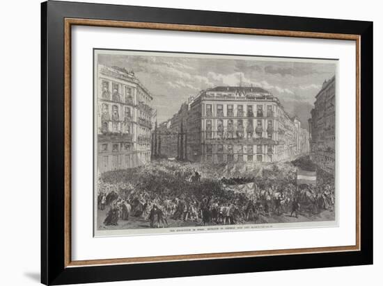 The Revolution in Spain, Entrance of General Prim into Madrid-Charles Robinson-Framed Giclee Print