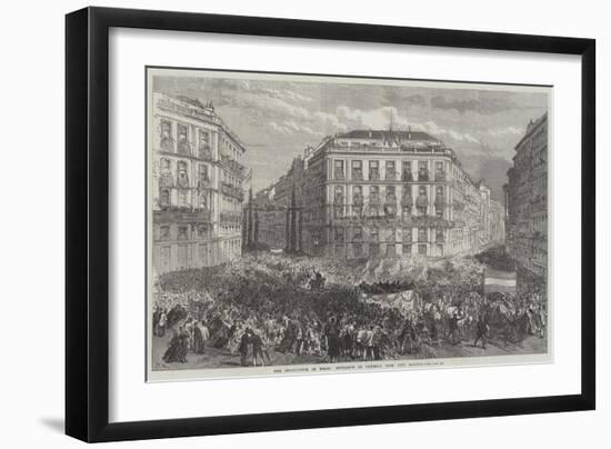 The Revolution in Spain, Entrance of General Prim into Madrid-Charles Robinson-Framed Giclee Print