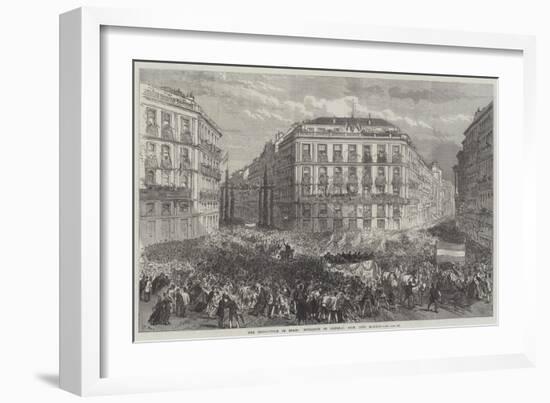 The Revolution in Spain, Entrance of General Prim into Madrid-Charles Robinson-Framed Giclee Print