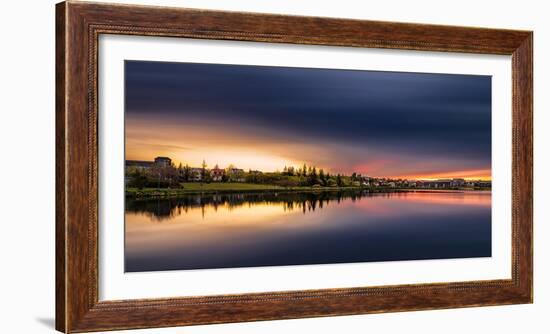 The Reykjavik Pond, Reykjavik, Iceland-null-Framed Photographic Print