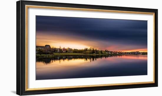 The Reykjavik Pond, Reykjavik, Iceland-null-Framed Photographic Print